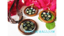 Wooden Set Of Necklaces Earrings